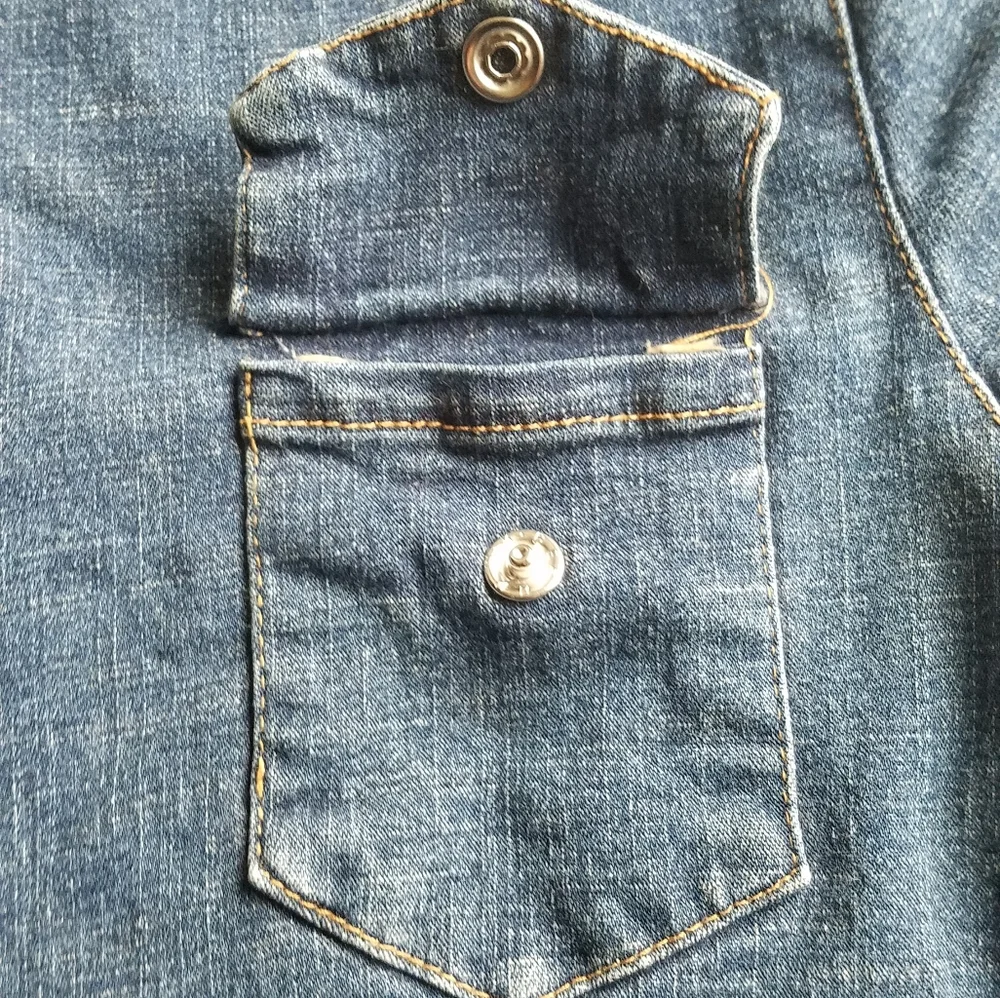 Annex vintage pearl denim jacket button up with pockets S - Picture 5 of 14